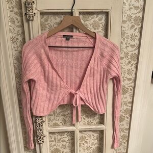 EUC wild fable pink cropped sweater